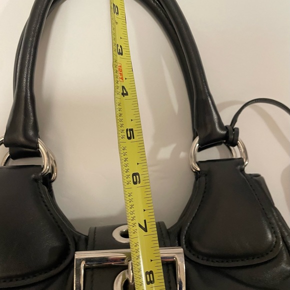 PRADA Italy Moon Padded Bag Nappa Leather Black/Silver w/Crossbody Authentic! - Picture 15 of 16